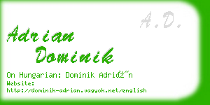 adrian dominik business card